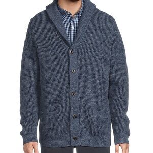 L.L. Bean Men's Navy Indigo Cardigan Sweater